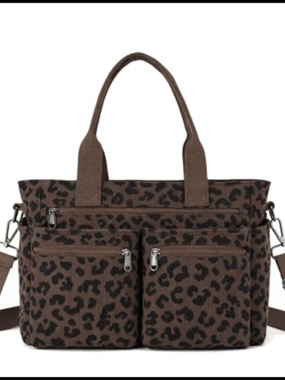 Corduroy Tote Bag Hobo Crossbody Shoulder Bag with Pockets